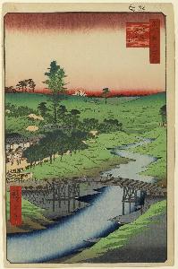 Utagawa Hiroshige, Andō Tokutarō, Ichiyusai, Utashige, Ichiyōsai - Furukawa River, Hiroo, No. 22 in One Hundred Famous Views of Edo