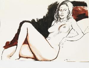 Renato Guttuso - Nudo femminile sdraiato