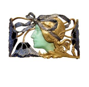 René Jules Lalique - ‘Female Figure’ neck collar