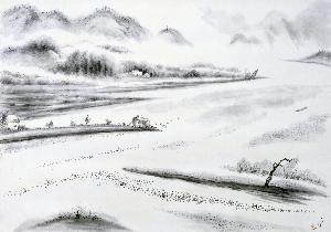 Usen Ogawa - Four Marsh Scenes: Duck Coop