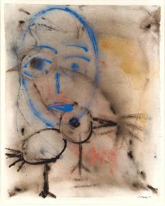 Irmgard Sörensen-Popitz - Untitled (Abstract representation of face and bird)