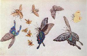 Fujishima Takeji - From the Notebooks Mourning for Butterflies