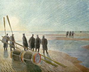 Eric Ravilious - Dangerous work at low tide