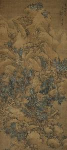 藍孟 溪山雪泛圖 軸