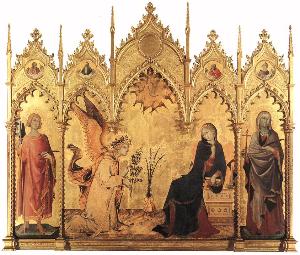 Simone Martini - The Annunciation with St. Margaret and St. Ansanus