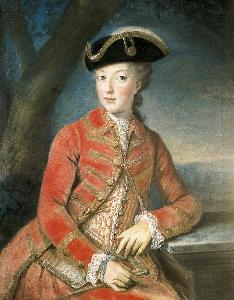 Joseph Kreutzinger - Marie Antoinette in a red hunting costume