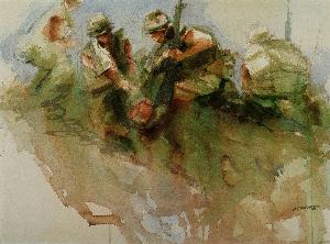 Wikioo.org - The Encyclopedia of Fine Arts - Artist, Painter  Sergeant Henry C. Casselli, Jr. Usmc
