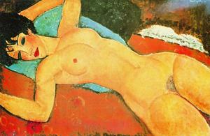 Amedeo Modigliani - Sleeping Nude with Arms Open (Red Nude)