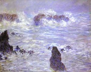 Claude Monet - Storm, Coast at Belle-Ile