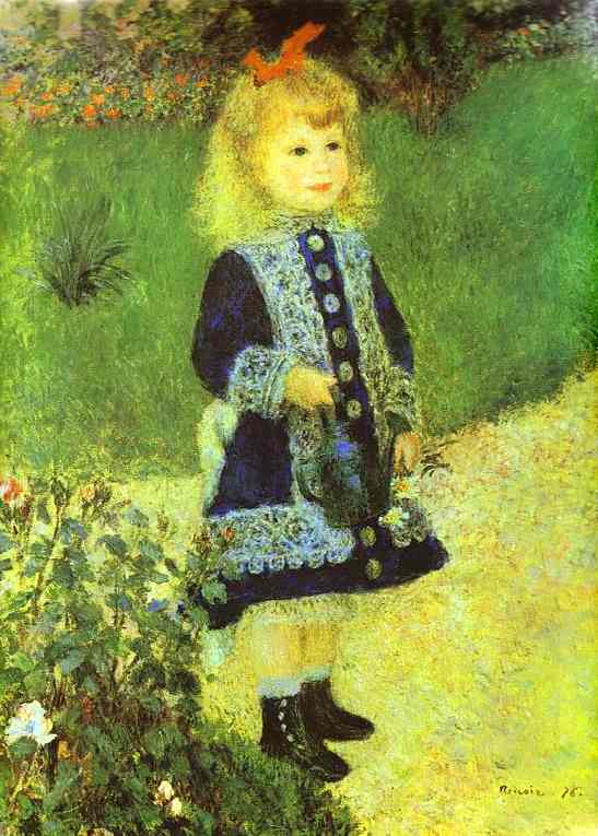Wikioo.org - Encyklopedia Sztuk Pięknych - Malarstwo, Grafika Pierre-Auguste Renoir - A Girl with a Watering-Can