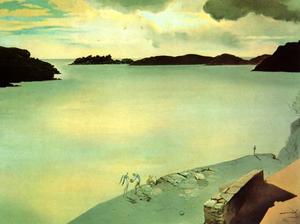 Salvador Dali - Landscape of Port Lligat, 1950