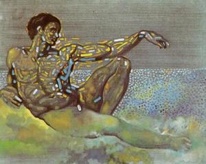 Salvador Dali - Figure Inspired by the Adam of the Ceiling of the Sistine Chapel, 1982