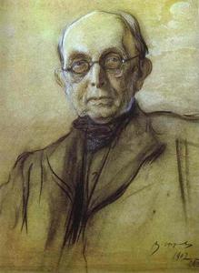 Valentin Alexandrovich Serov - Portrait of K. Pobedonostsev