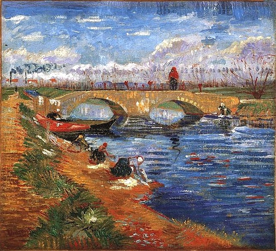 Wikioo.org - สารานุกรมวิจิตรศิลป์ - จิตรกรรม Vincent Van Gogh - Gleize Bridge over the Vigueirat Canal, The