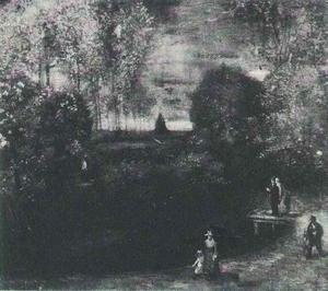 Parsonage Garden at Nuenen with Pond and Figures, The