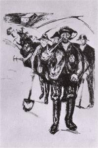 Edvard Munch - Snow shovelers