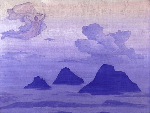  Oil Painting Replica Higher Than the Mountains by Nicholas Roerich (1874-1947, Russia) | ArtsDot.com