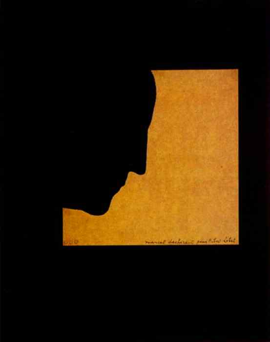 Wikioo.org - The Encyclopedia of Fine Arts - Painting, Artwork by Marcel Duchamp - Self-Portrait in Profile