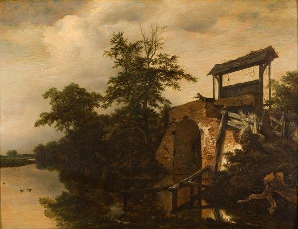 WikiOO.org - Güzel Sanatlar Ansiklopedisi - Resim, Resimler Jacob Isaakszoon Van Ruisdael (Ruysdael) - The leaves (the lock)