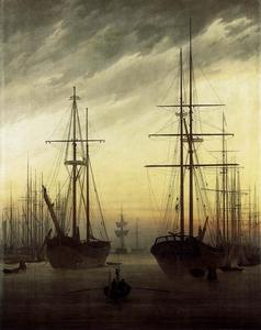 Caspar David Friedrich - View of a Harbour