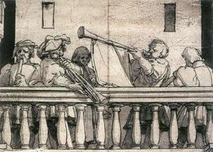 Hans Holbein The Younger - Musicians on a Balcony