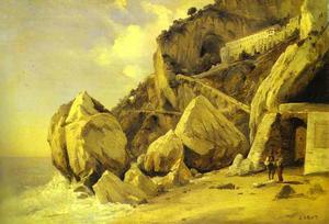 Jean Baptiste Camille Corot - Rocks in Amalfi