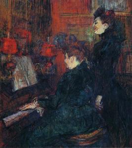 The Singing Lesson. (The Teacher, Mlle.Dihau, with Mme.Faveraud)