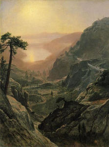 Albert Bierstadt - View of Donner Lake, California I