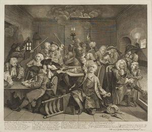 William Hogarth - Plate six, from A Rake's Progress - (own a famous paintings reproduction)
