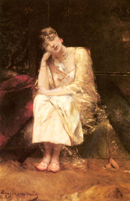 Wikioo.org - The Encyclopedia of Fine Arts - Painting, Artwork by Jean-Joseph Constant (Benjamin-Constant) - Contemplation