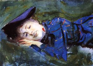 John Singer Sargent - Violet Resting on the Grass