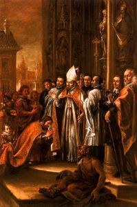 San Ambrosio absolviendo al Emperador Teodosio