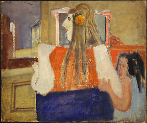 Untitled (woman and girl by a window)
