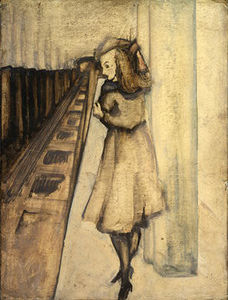 Untitled (woman in subway)