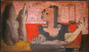 Untitled (woman with sculpture)