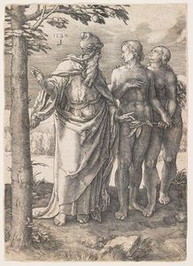 Lucas Van Leyden - The Story of Adam and Eve, The First Prohibition