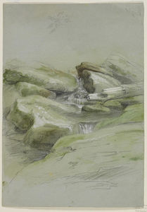 Thomas Cole - Waterfall and Rocks