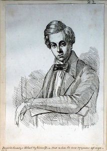 Frederic Sandys etched by himself in 1848 when he was 19 years of age