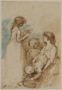 Group of four children (recto)
