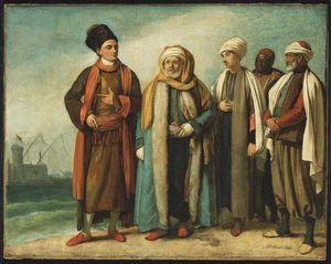 The Ambassador from Tunis with His Attendants as He Appeared in England in 1781