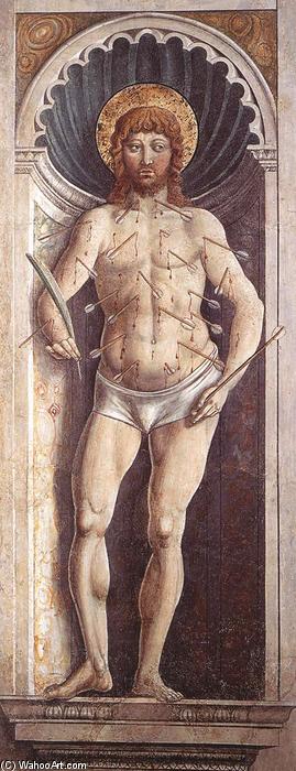 Wikioo.org - The Encyclopedia of Fine Arts - Painting, Artwork by Benozzo Gozzoli - St Sebastian (on the pillar)