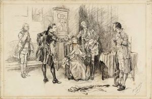 Edwin Austin Abbey - Illustration to `She Stoops to Conquer-
