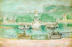 John Henry Twachtman - Fountain, World-s Fair