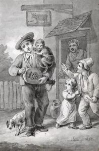 THE HURDY-GURDY PLAYER AND HIS MONKEY