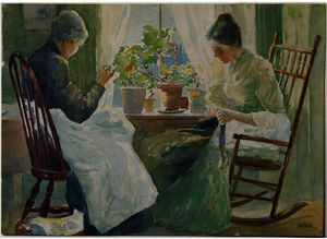 Two Women Sewing