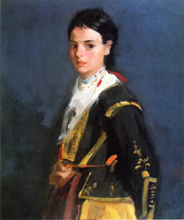 Wikioo.org - The Encyclopedia of Fine Arts - Painting, Artwork by Robert Henri - Segovia Girl, Half-Length