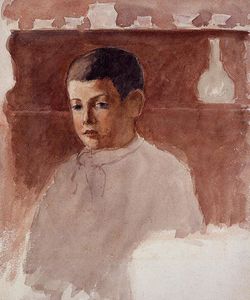 Half Length Portrait of Lucien Pissarro