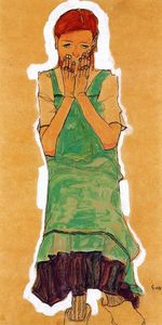 Egon Schiele - Girl with Green Pinafore