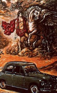 Giorgio De Chirico - Fiat 1400 Poster