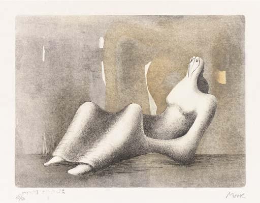 Wikioo.org - The Encyclopedia of Fine Arts - Painting, Artwork by Henry Moore - Reclining Figure - Dawn
